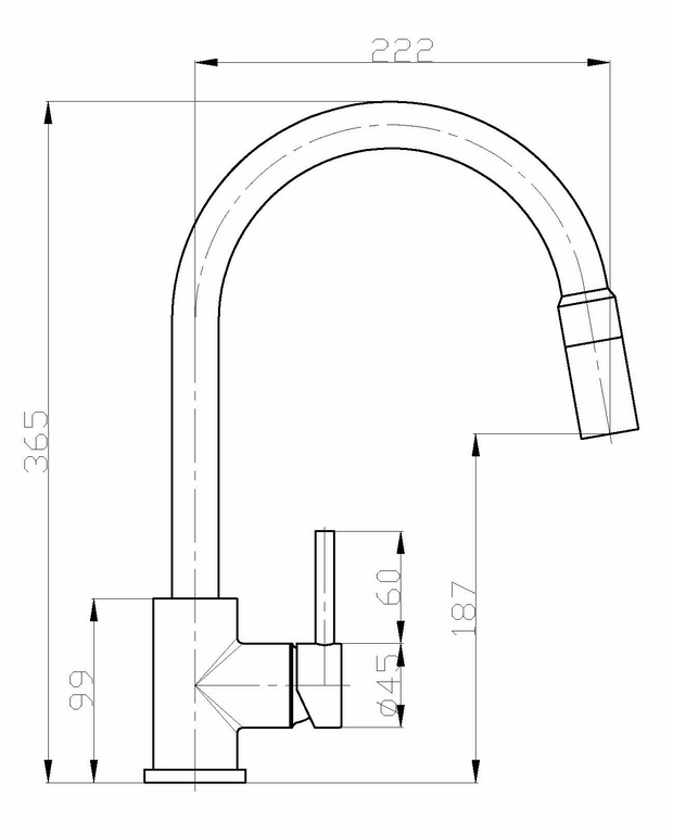 Stainless steel PULL-OUT SINK FAUCET